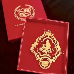 Cadillac 24kt Gold Plated Christmas Ornament c.2000